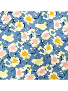 ColorPlay Floral Mini Scarf Blue Pink White 2x40 Skinny Scarf Hair Bag Accessory